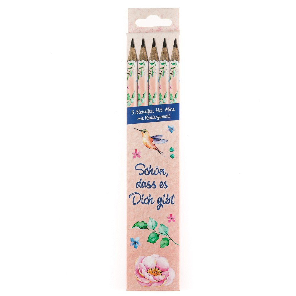 5er-Pack Bleistifte "Schön, dass es Dich gibt"