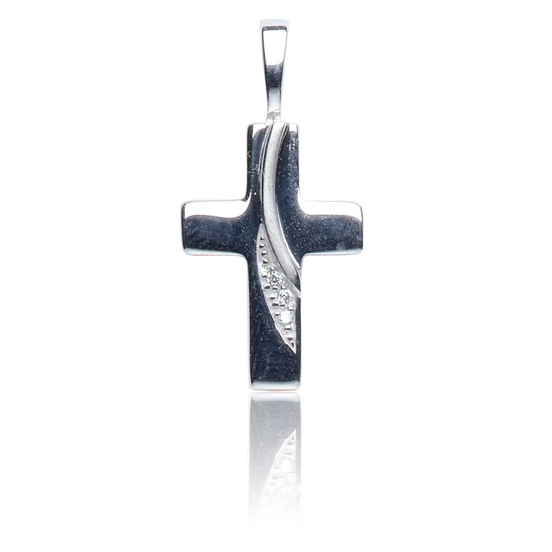 Kettenanhänger Kreuz Silber 925 mit Zirkonia