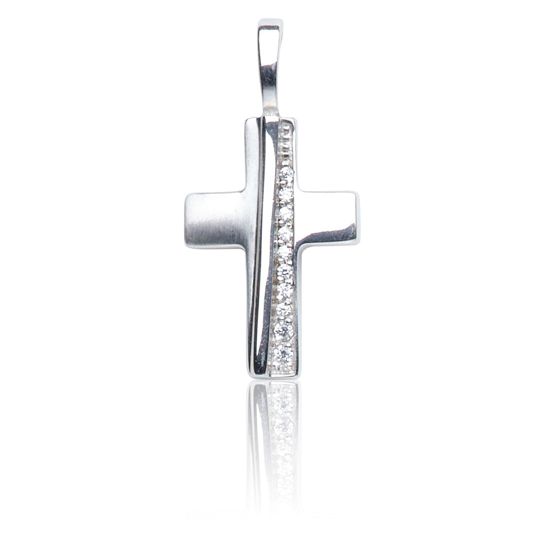 Kettenanhänger Kreuz Silber 925 mit Zirkonia