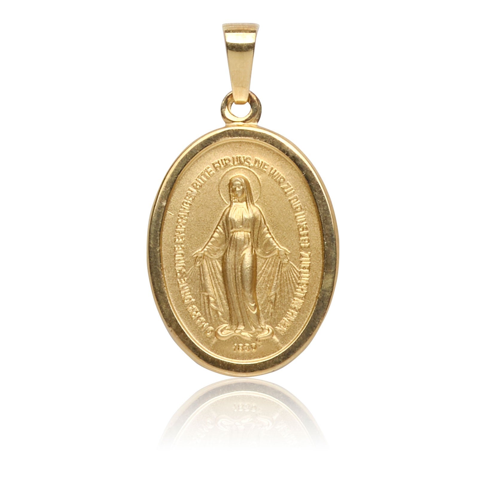 Kettenanhänger Milagrosa 18mm, aus Gelbgold