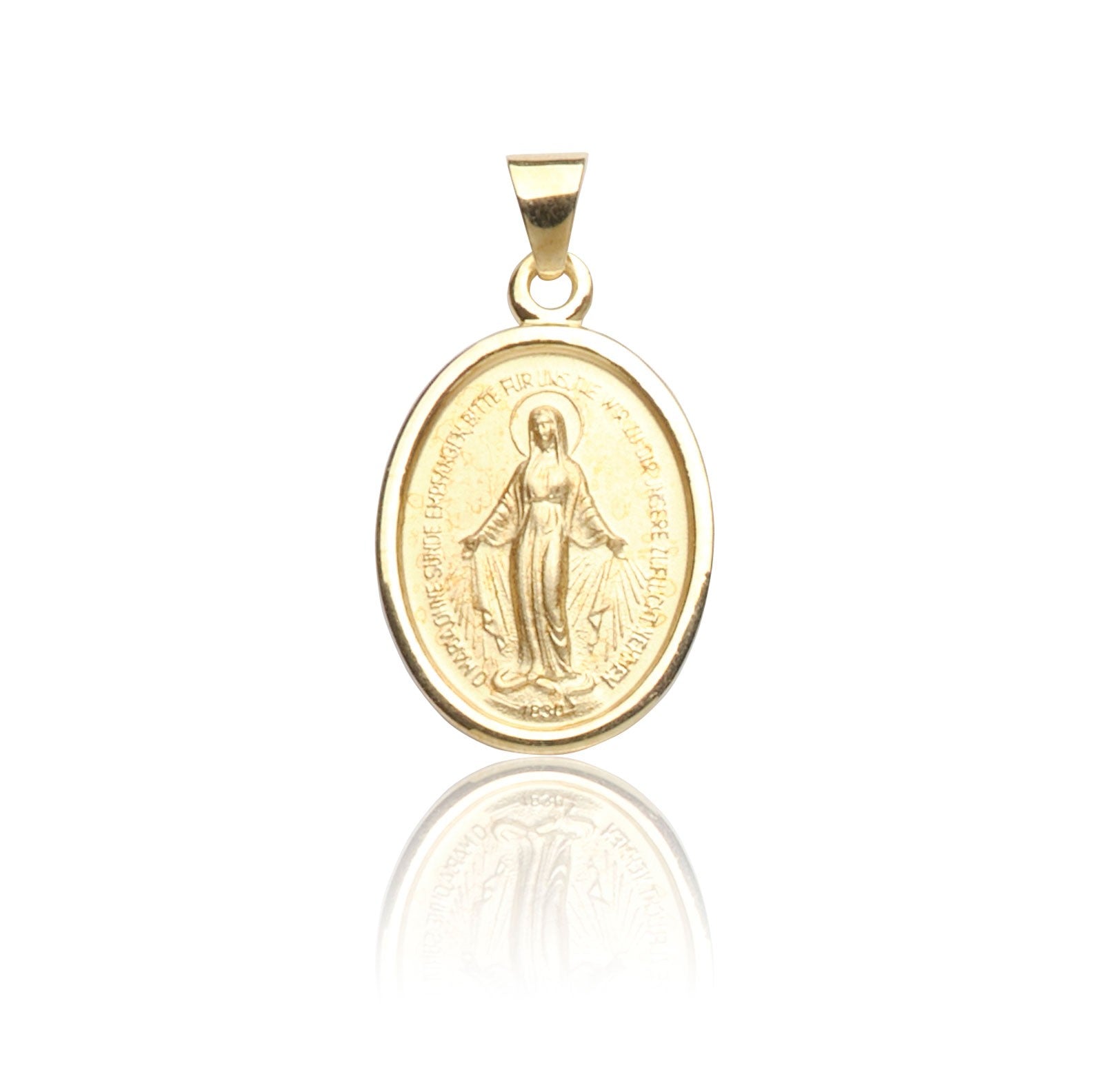 Kettenanhänger Milagrosa 14mm, aus Gelbgold