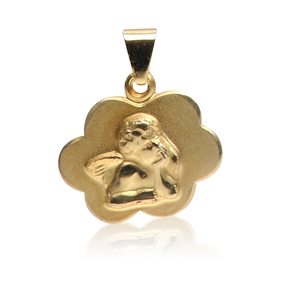 C302-566 Kettenanhänger Engel, Gold 585