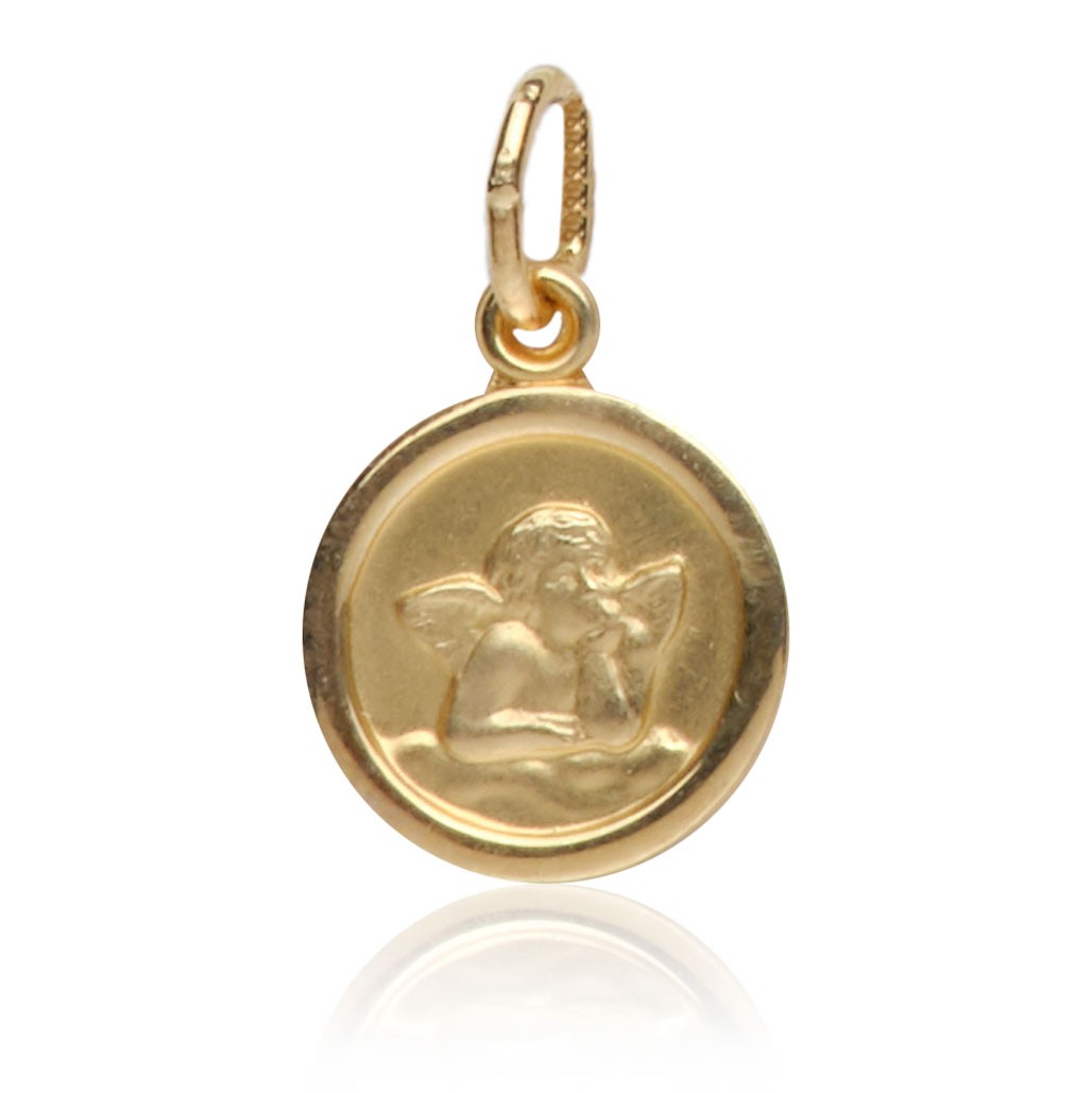 C302-565 Kettenanhänger Engel, Gold 585