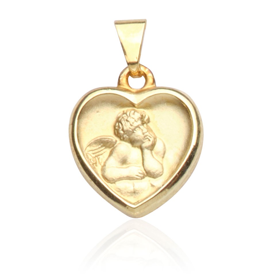 C302-545 Kettenanhänger Engel, Gold 585