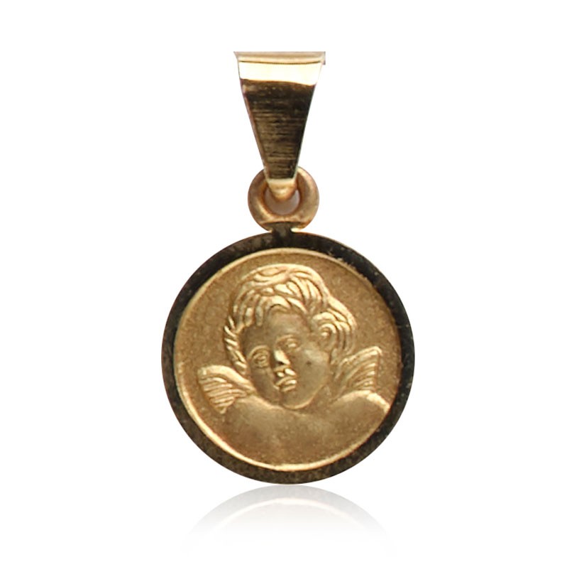 C302-535 Kettenanhänger Engel, Gold 585