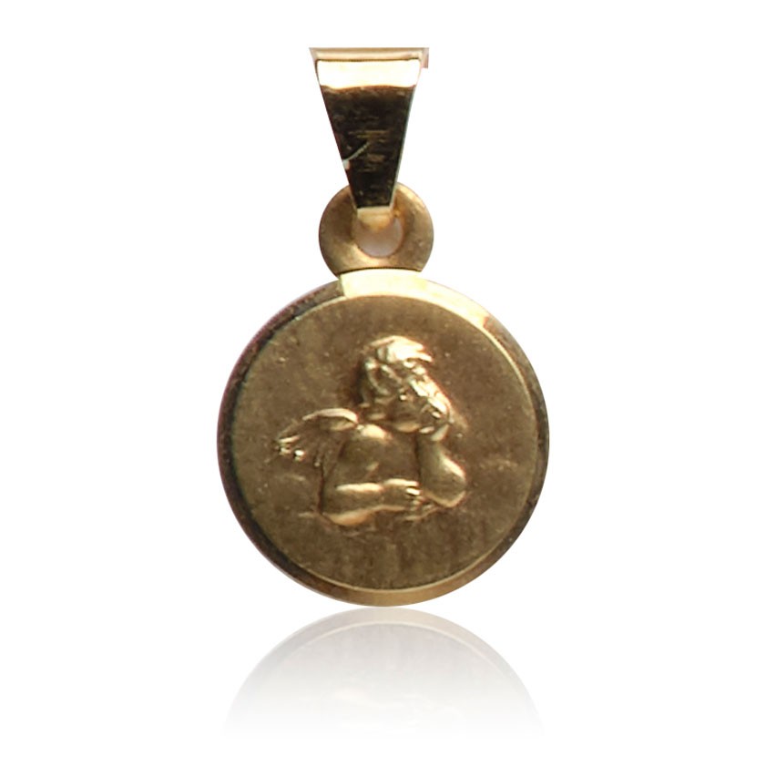 C302-534 Kettenanhänger Engel, Gold 585