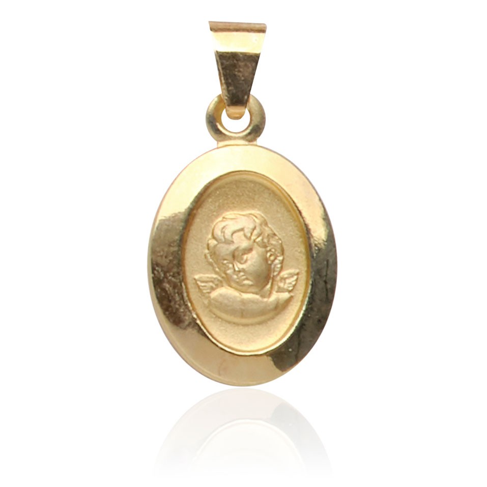 C302-530 Kettenanhänger Engel, Gold 585