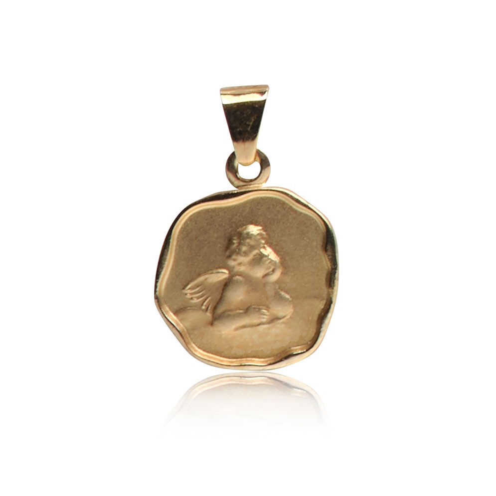 C302-528 Kettenanhänger Engel, Gold 585