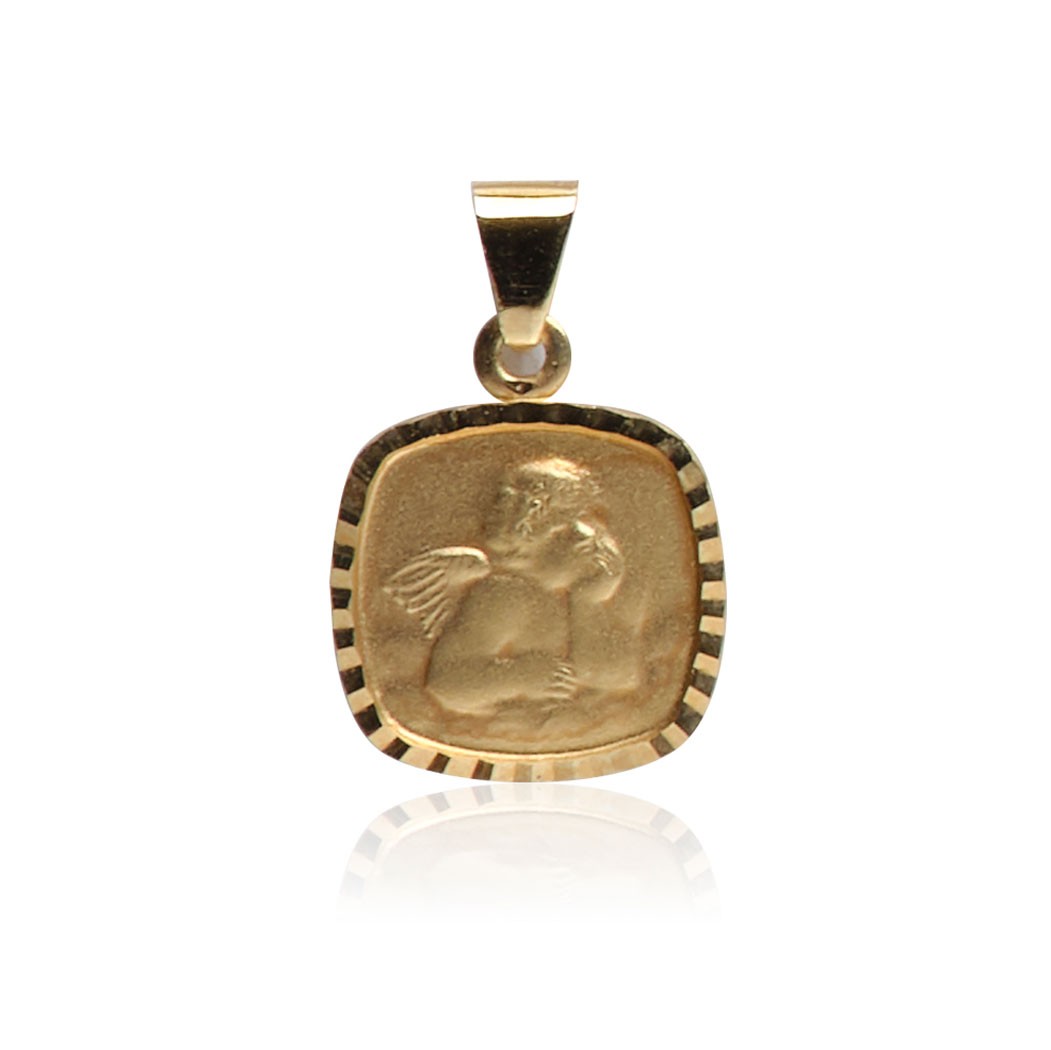 C302-525 Kettenanhänger Engel, Gold 585