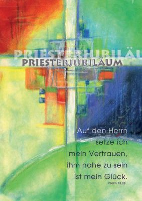 Billet zum Priesterjubiläum "Kreuz grün"