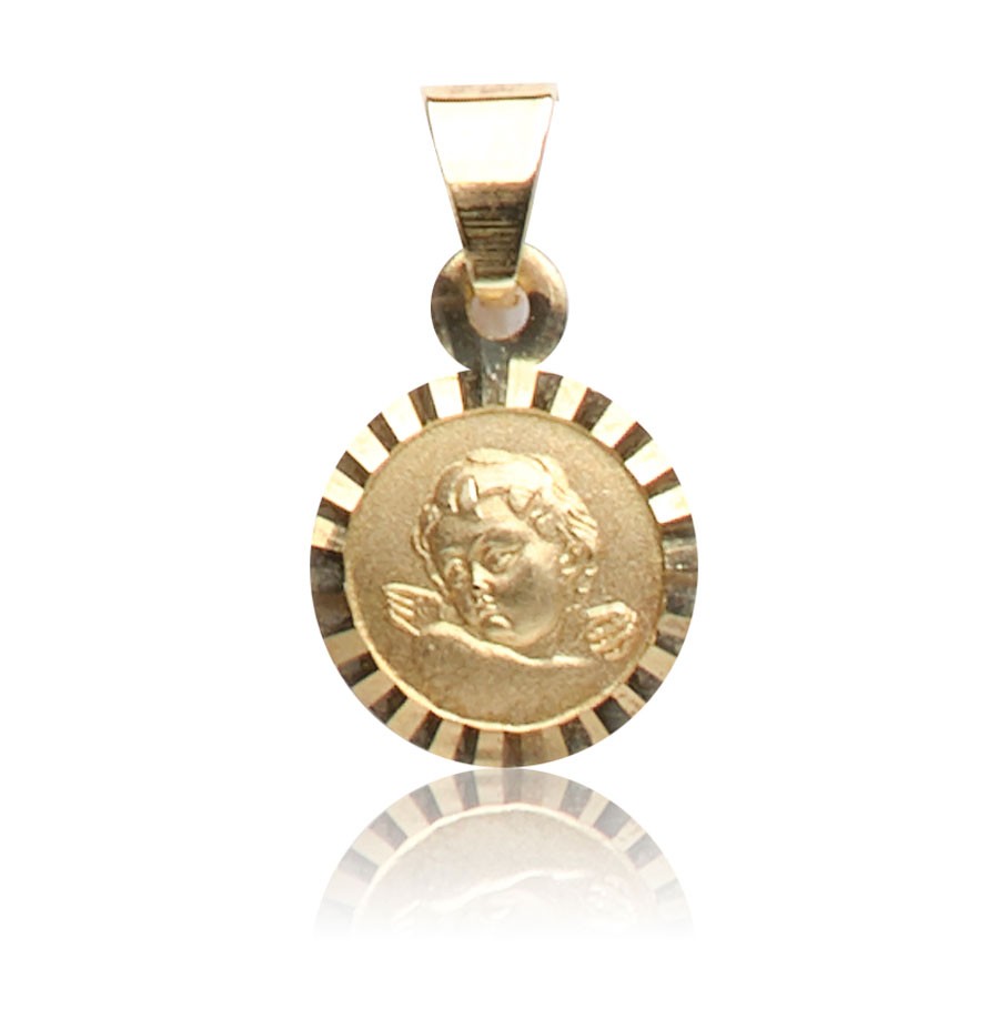 C302-041 Kettenanhänger Engel Gold 585