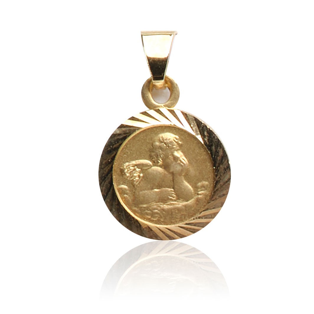 C302-032 Kettenanhänger Engel Gold 585