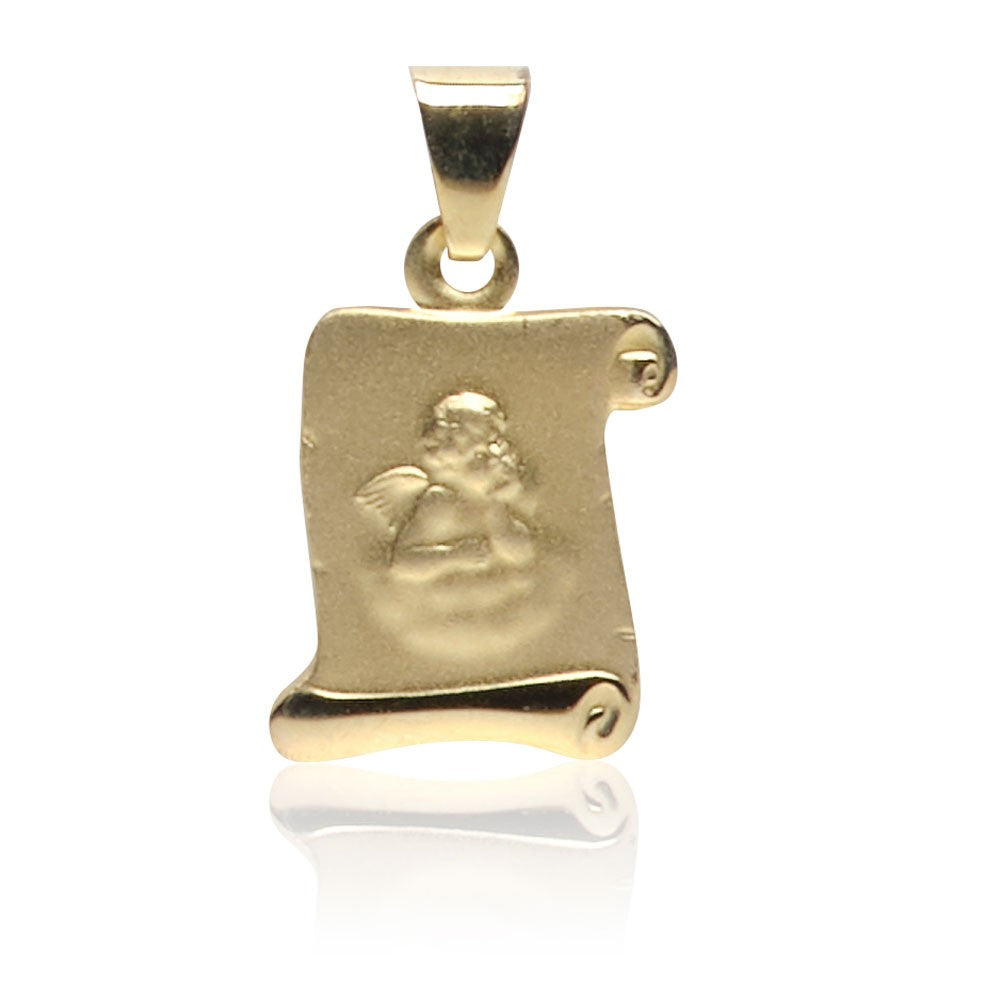 C302-017 Kettenanhänger Engel, Gold 585