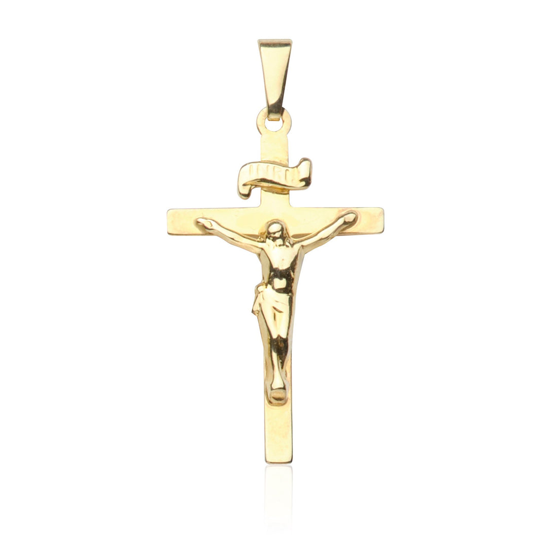 Kettenanhänger Kreuz Gelbgold 585