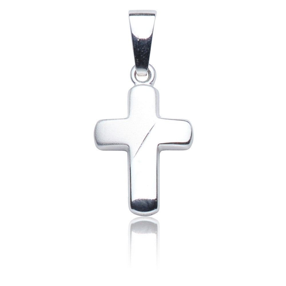 Kettenanhänger Kreuz Weißgold 585
