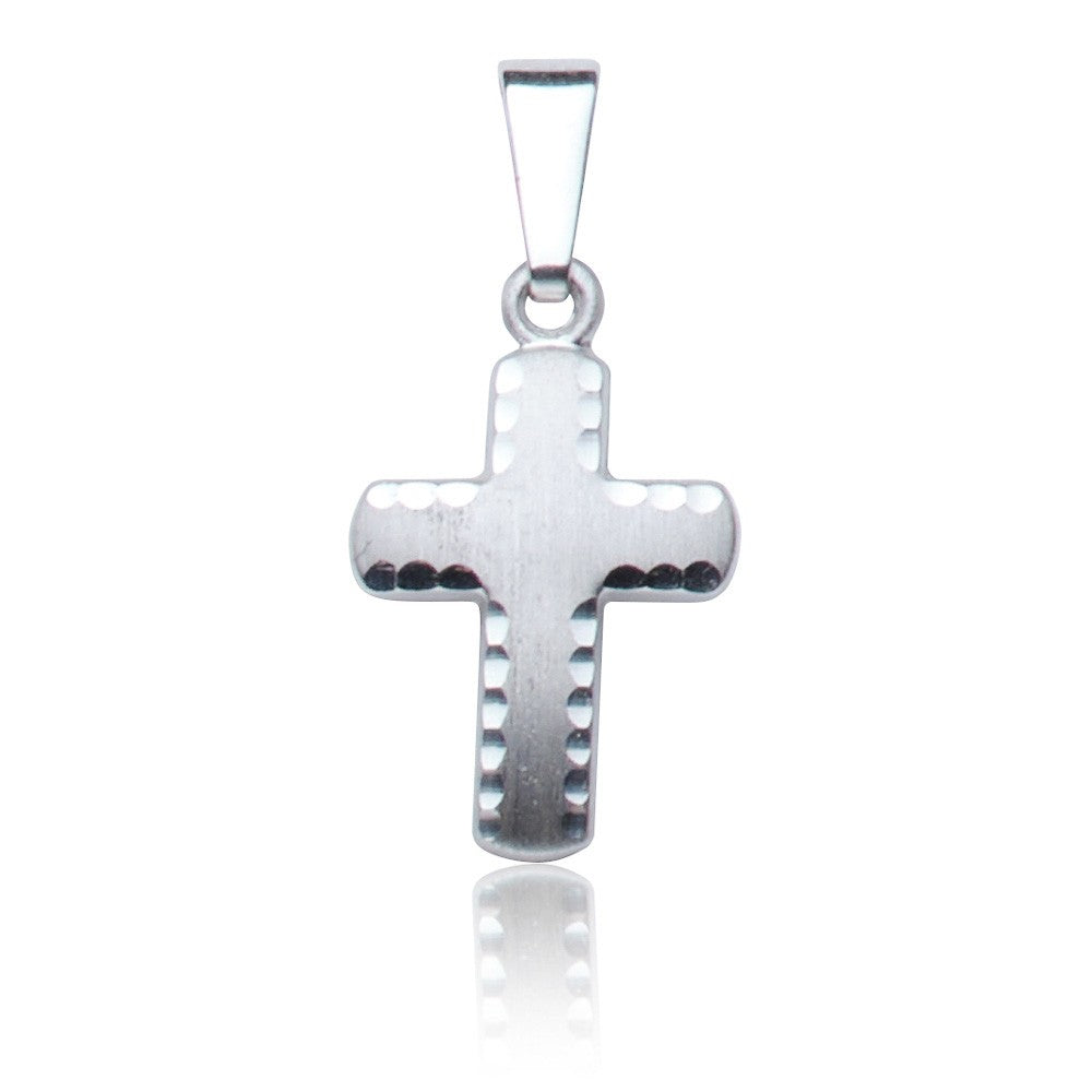 Kettenanhänger Kreuz Weißgold 585