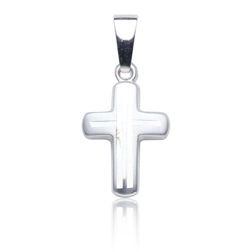 Kettenanhänger Kreuz Weißgold 585