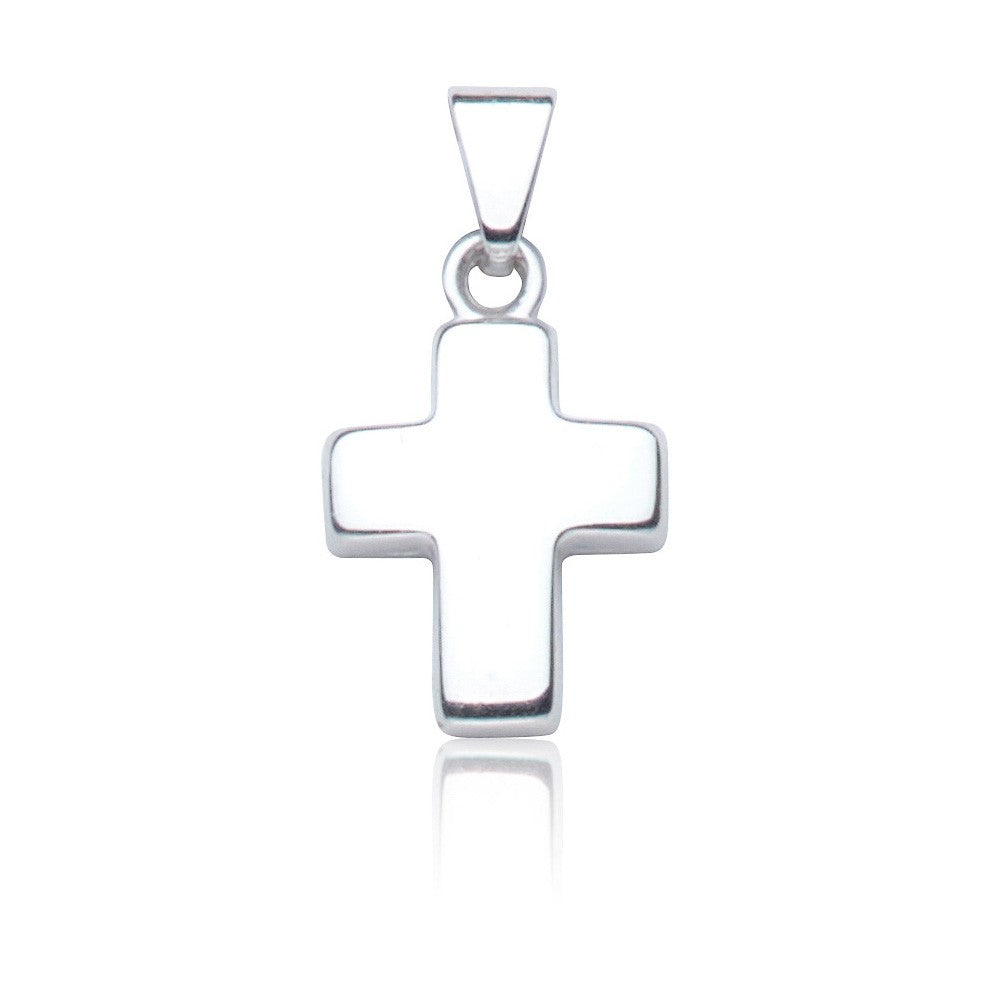 Kettenanhänger Kreuz Weißgold 585