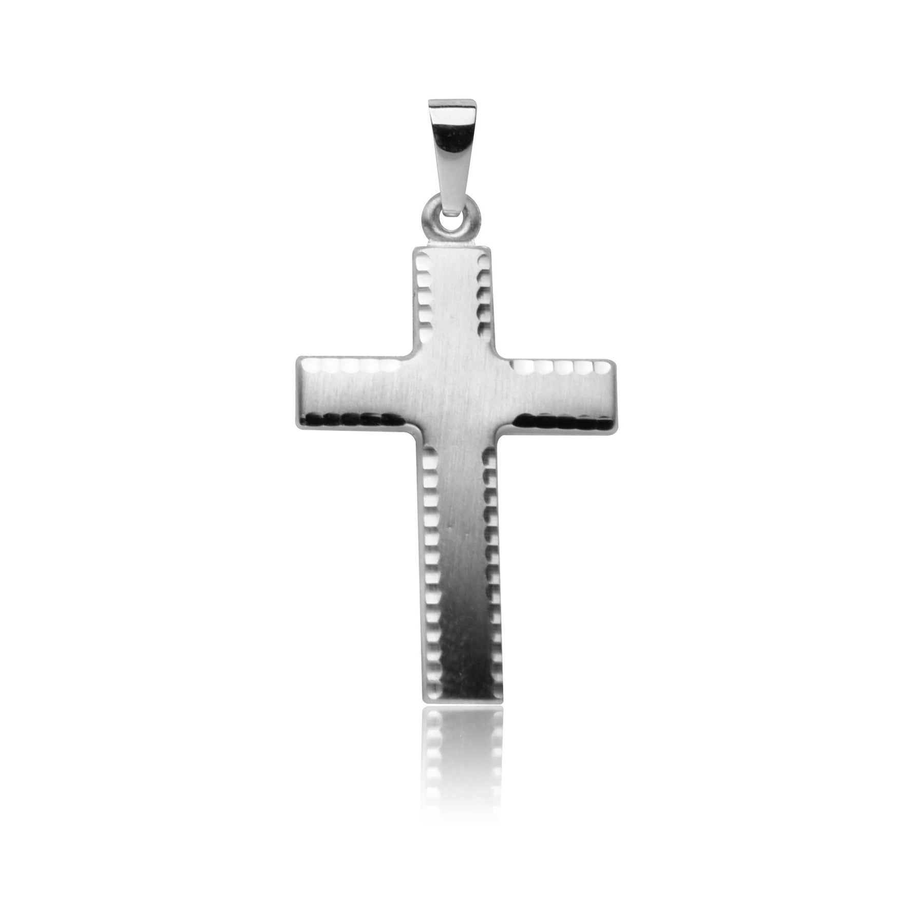 Kettenanhänger Kreuz Weißgold 585