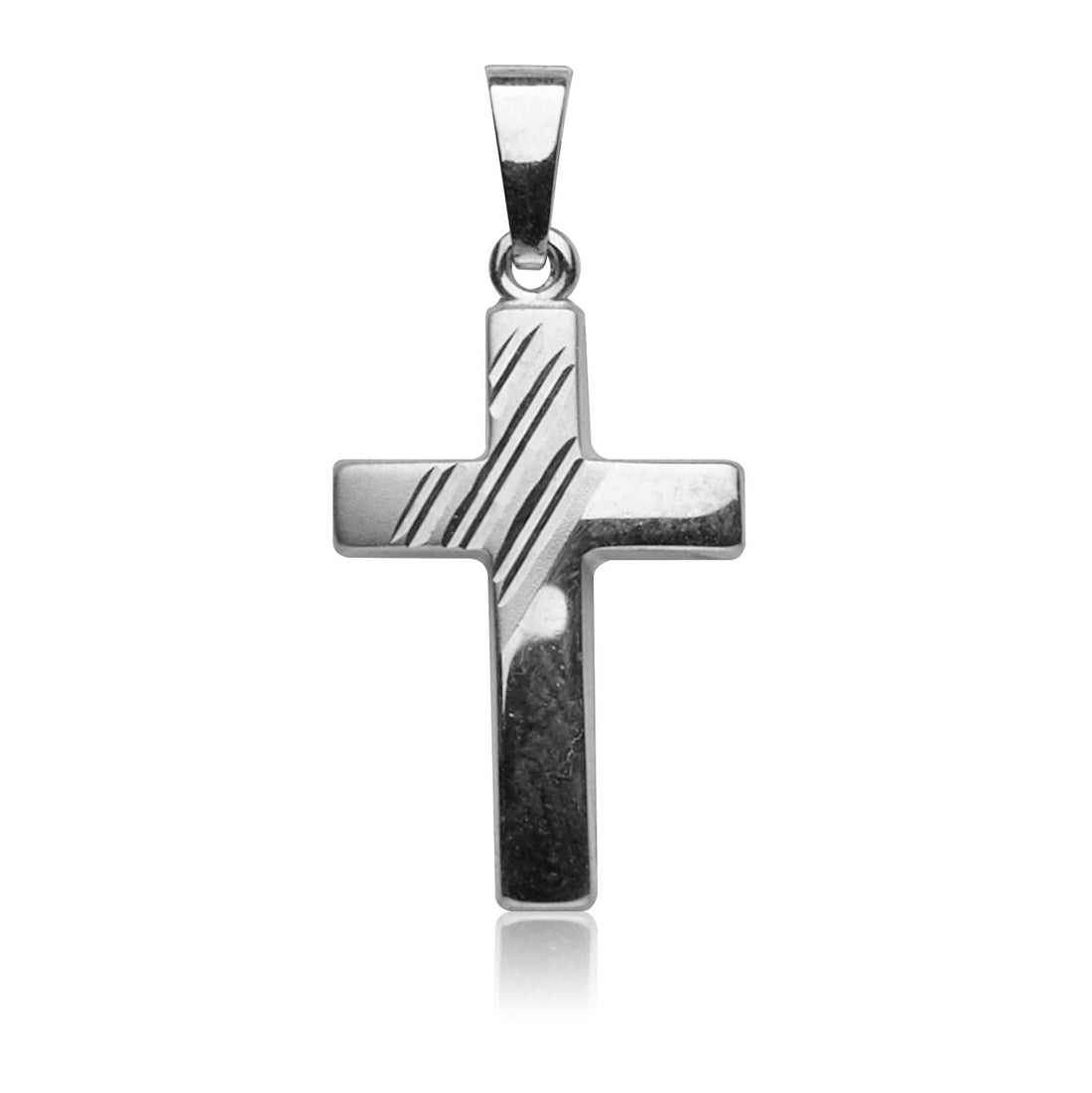 Kettenanhänger Kreuz Weißgold 585