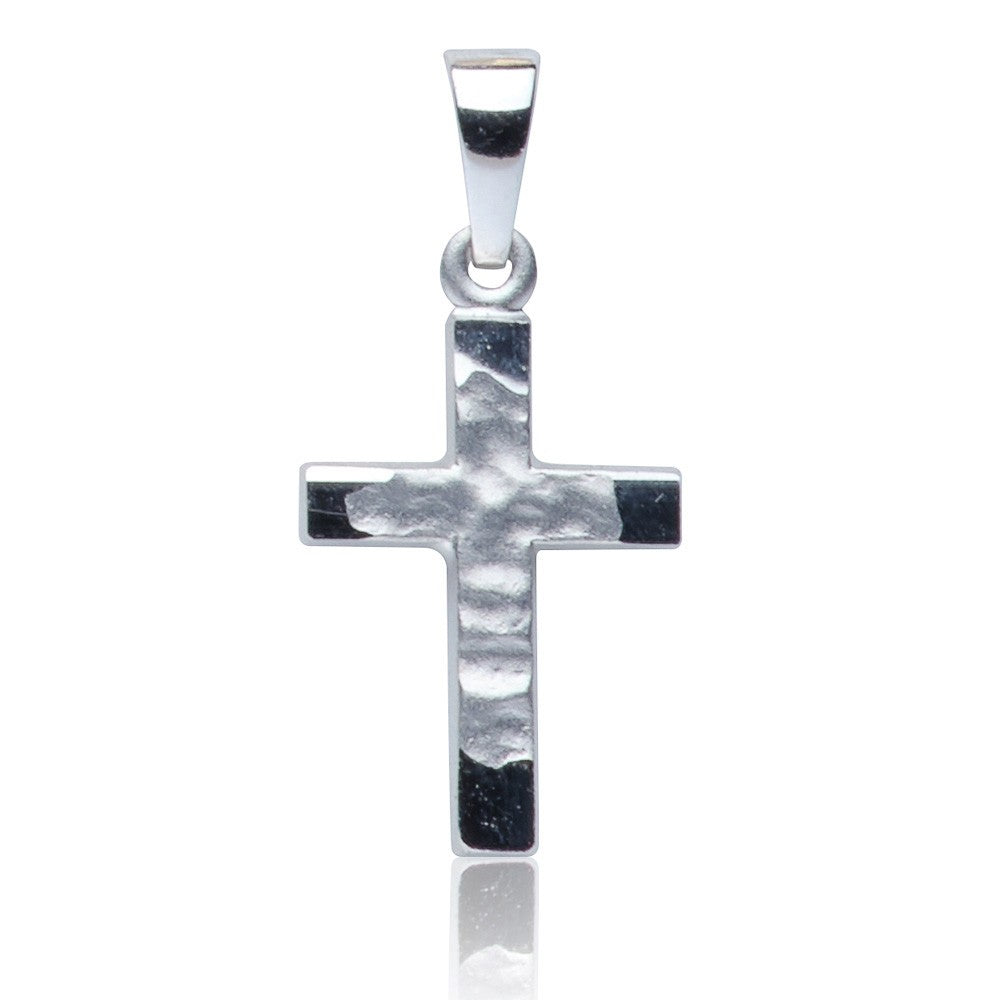 Kettenanhänger Kreuz Weißgold 585