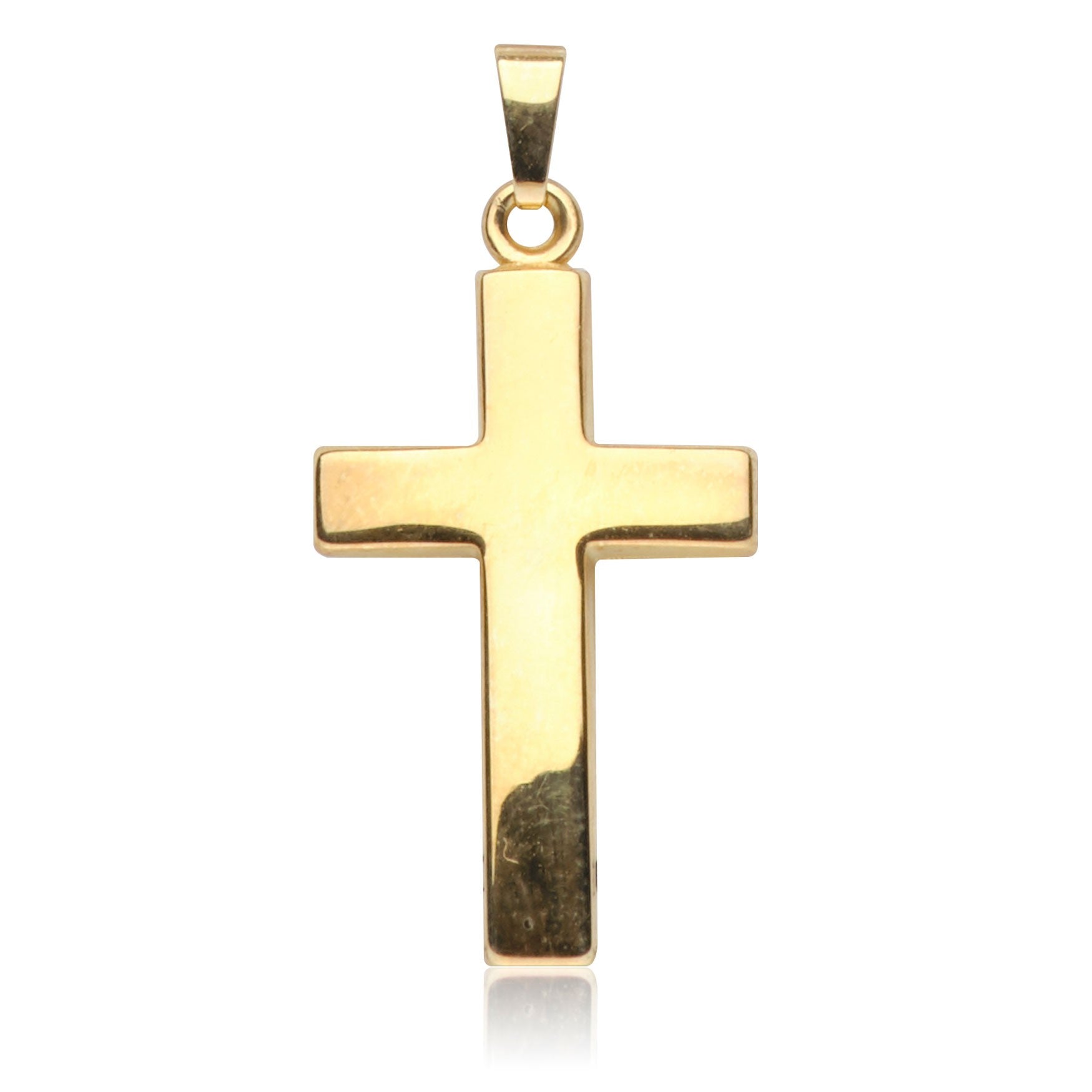 Kettenanhänger Kreuz Gelbgold 585