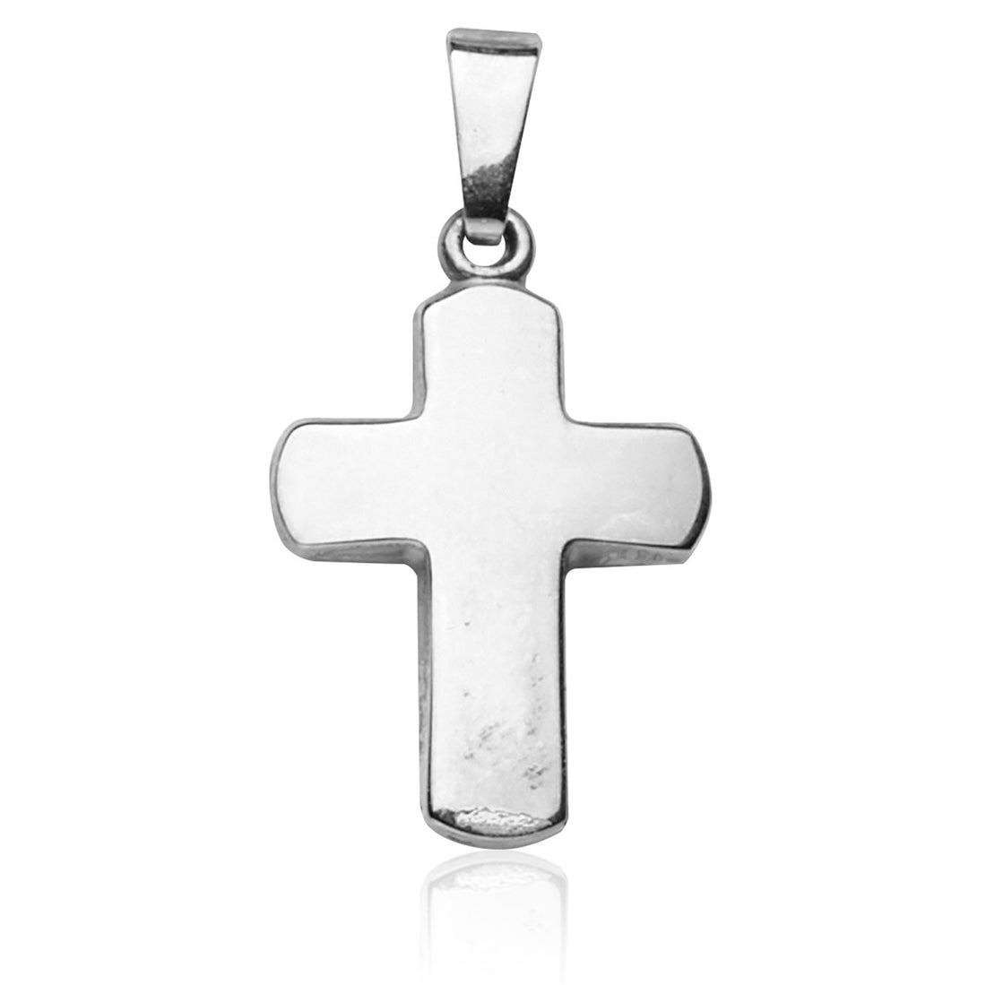 Kettenanhänger Kreuz Weißgold 585