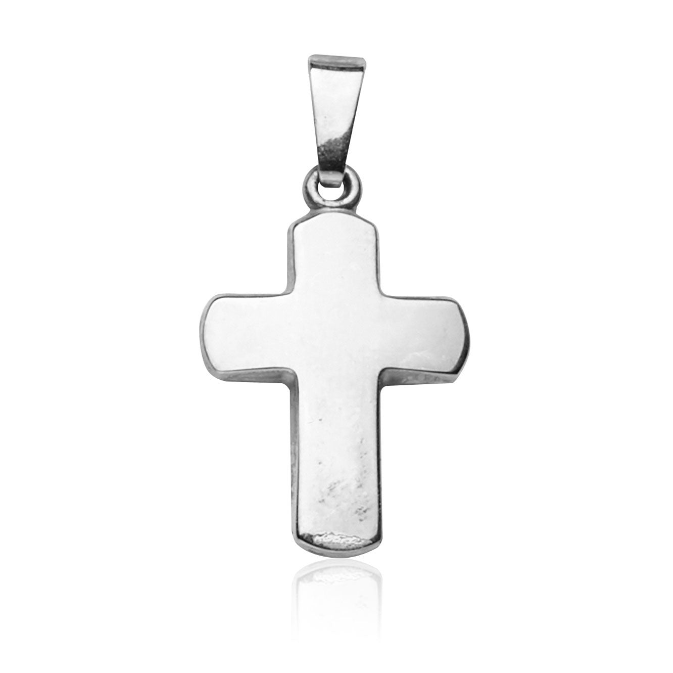 Kettenanhänger Kreuz Weißgold 585