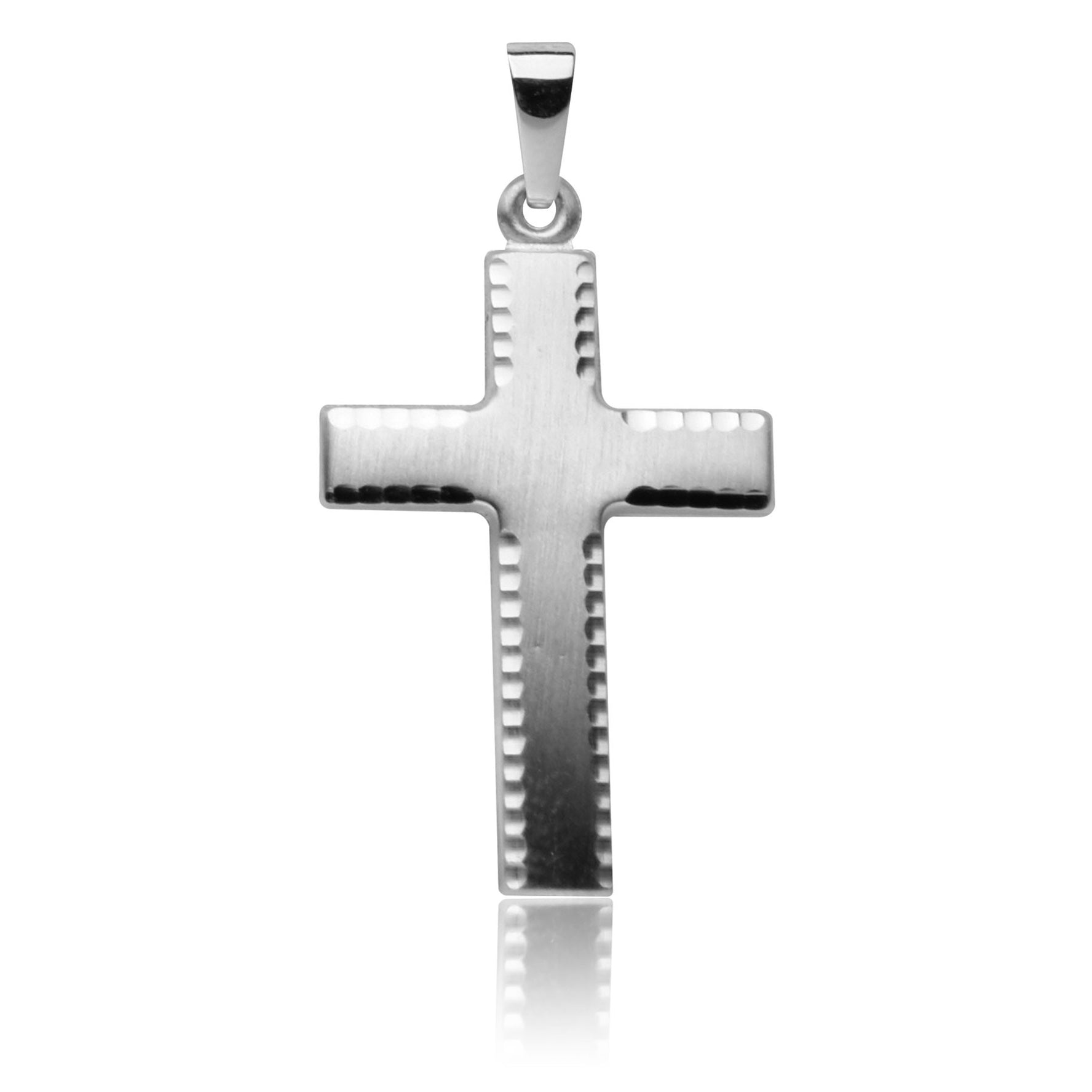 Kettenanhänger Kreuz Weißgold 585