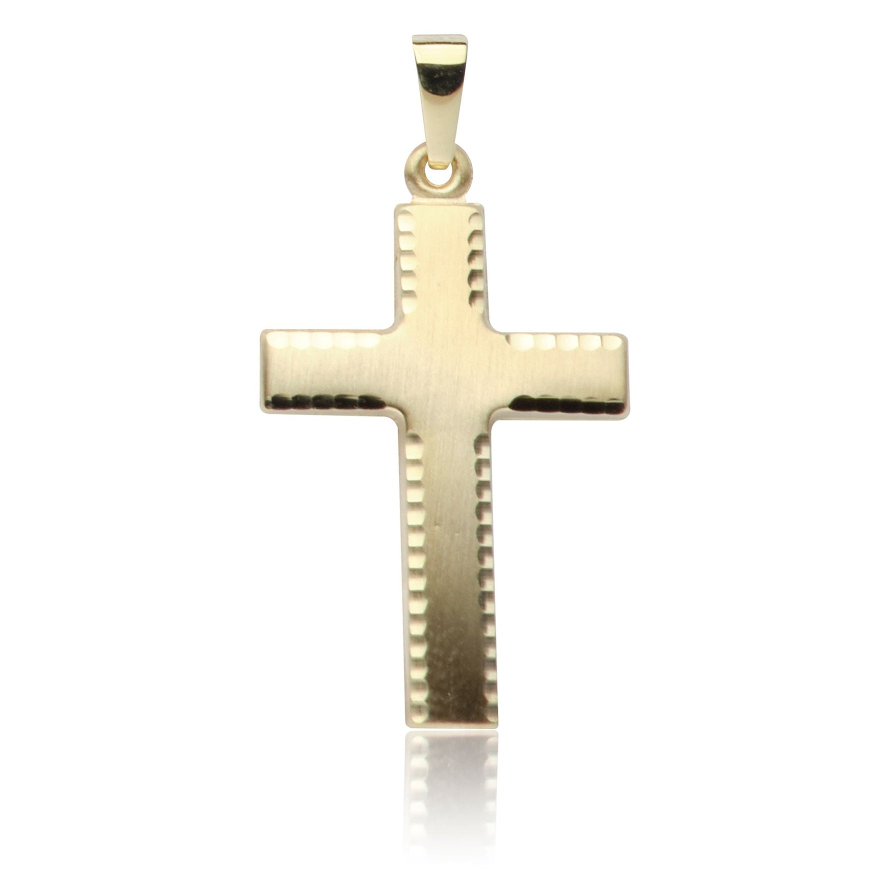 Kettenanhänger Kreuz Gelbgold 585