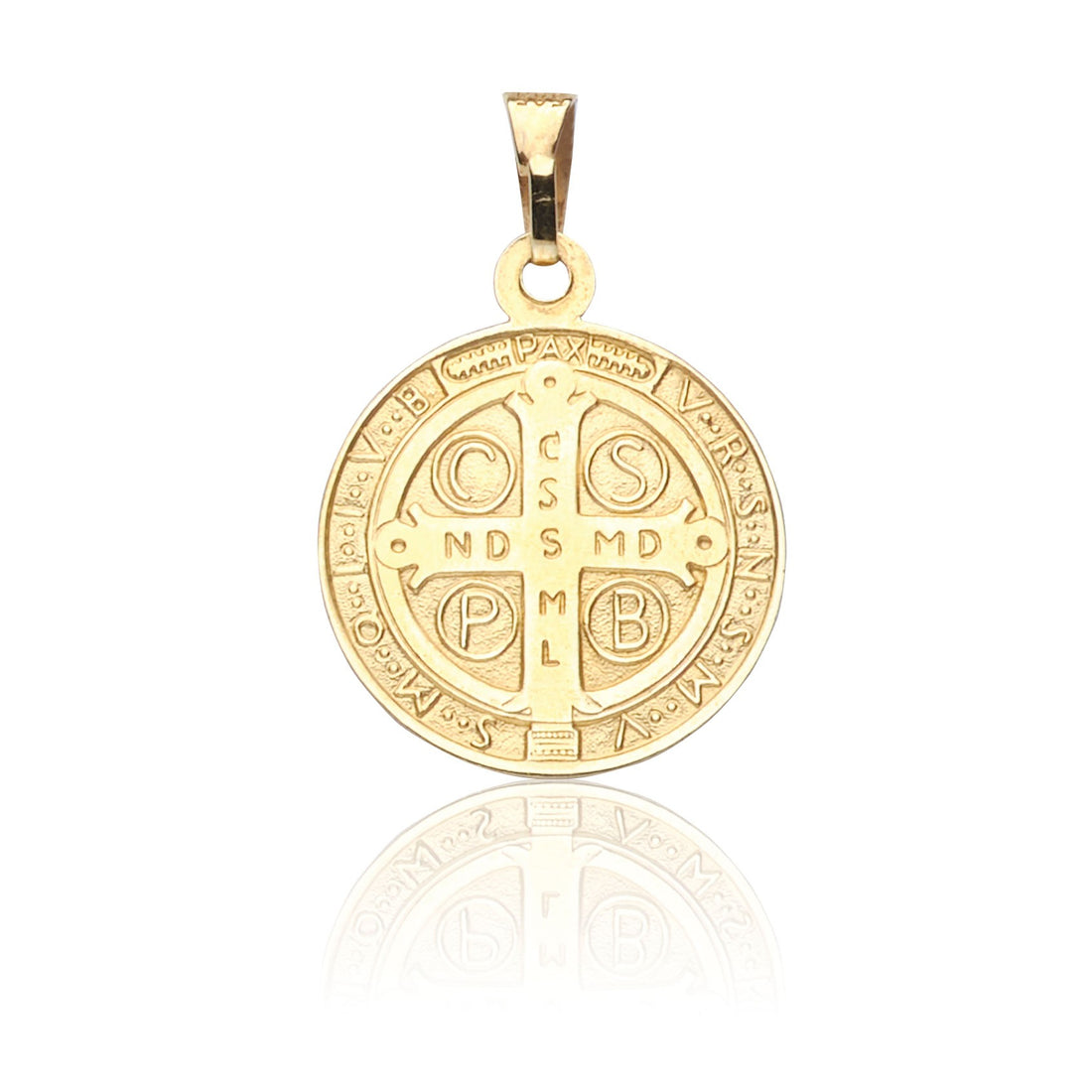 Kettenanhänger Benedictus 14mm, aus Gelbgold