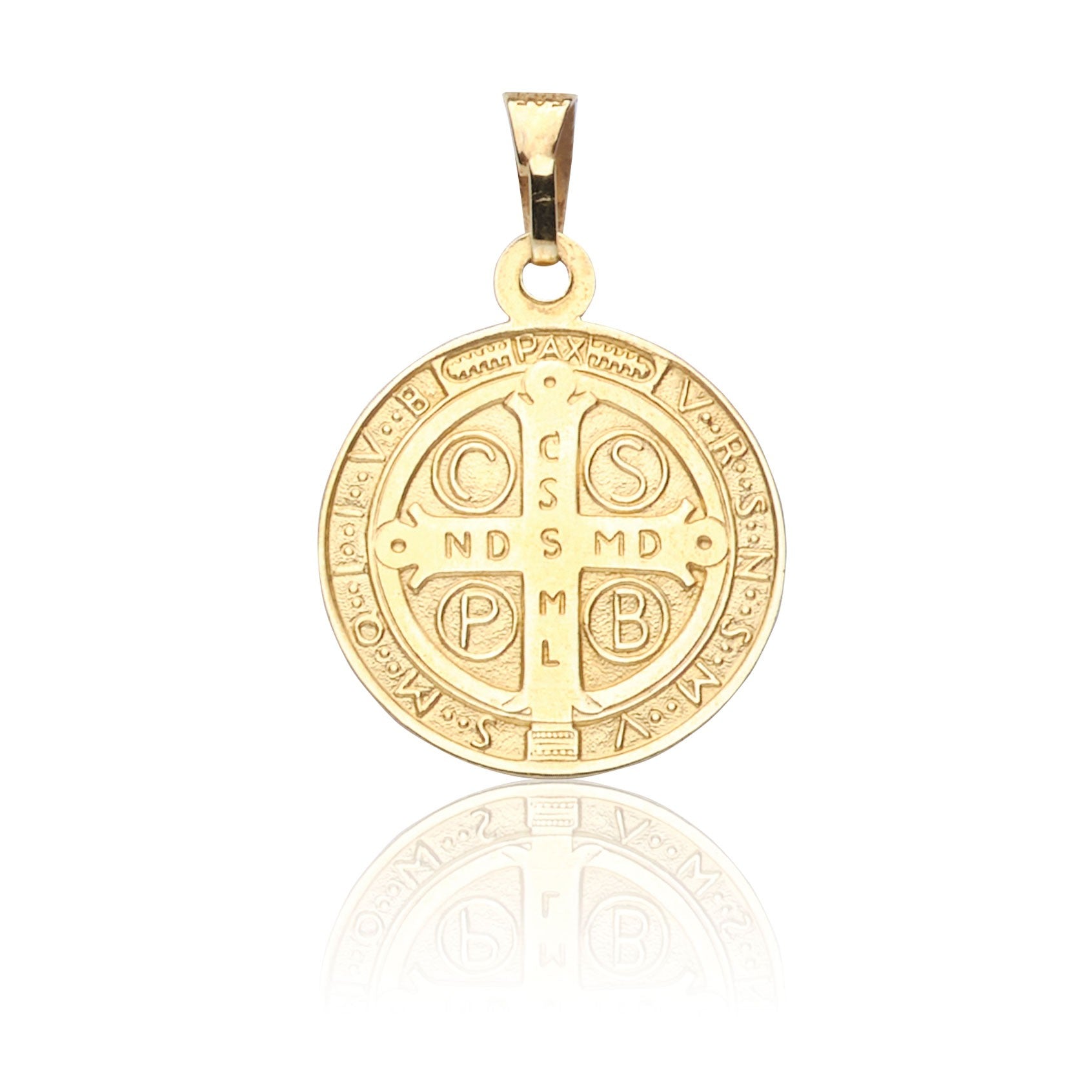 Kettenanhänger Benedictus 14mm, aus Gelbgold
