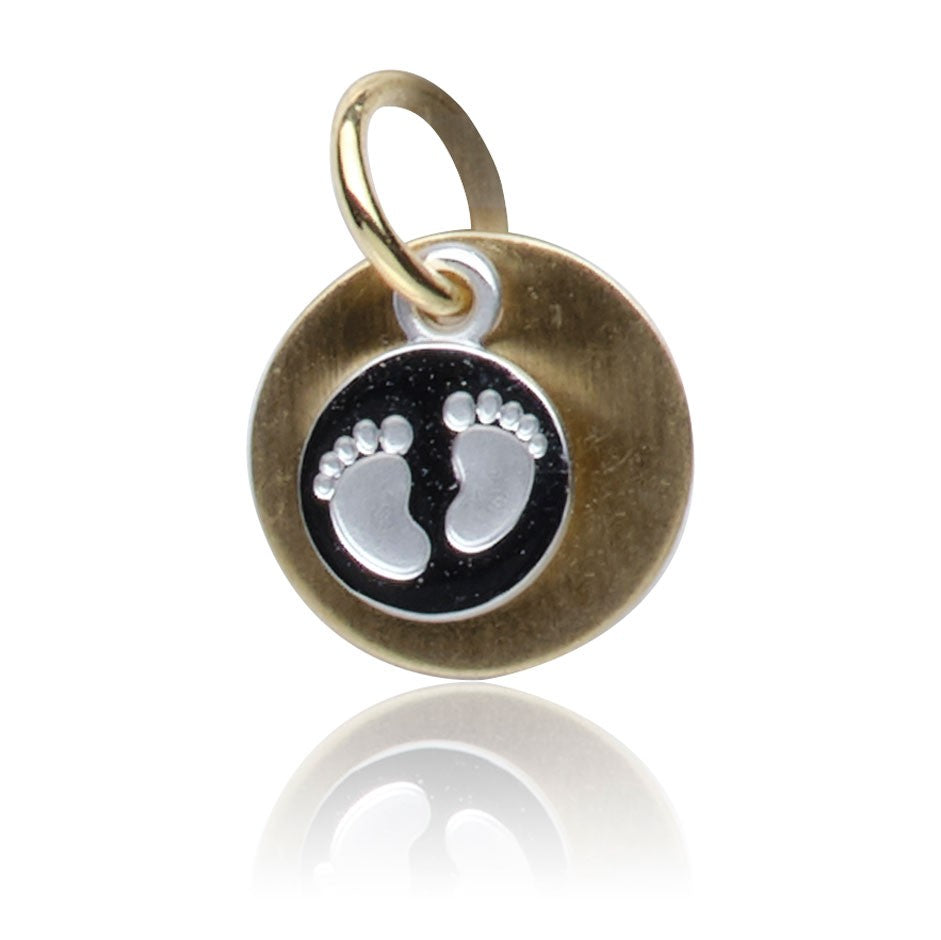 Kettenanhänger Babyfüße, Gold 585