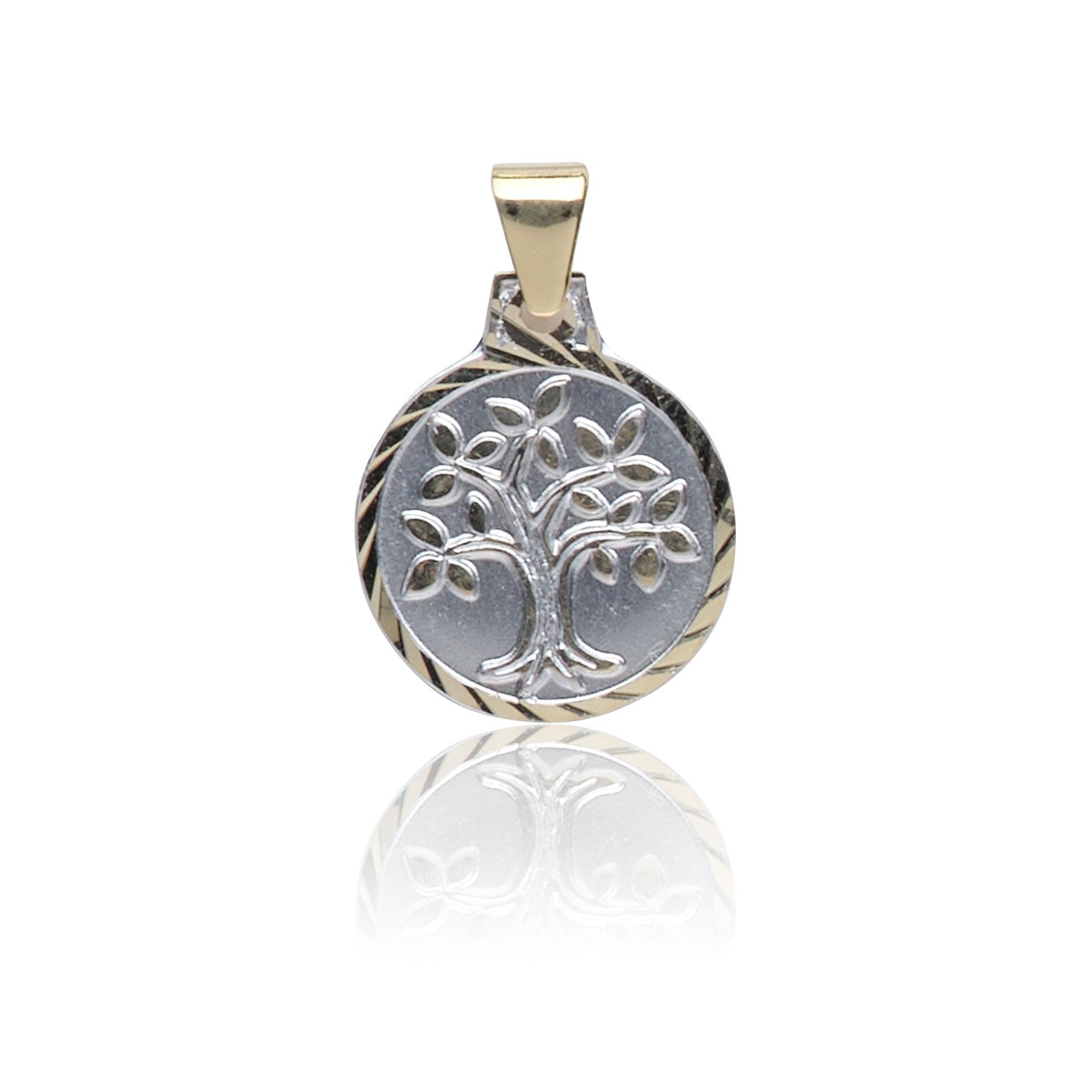 Kettenanhänger Lebensbaum Weißgold 585