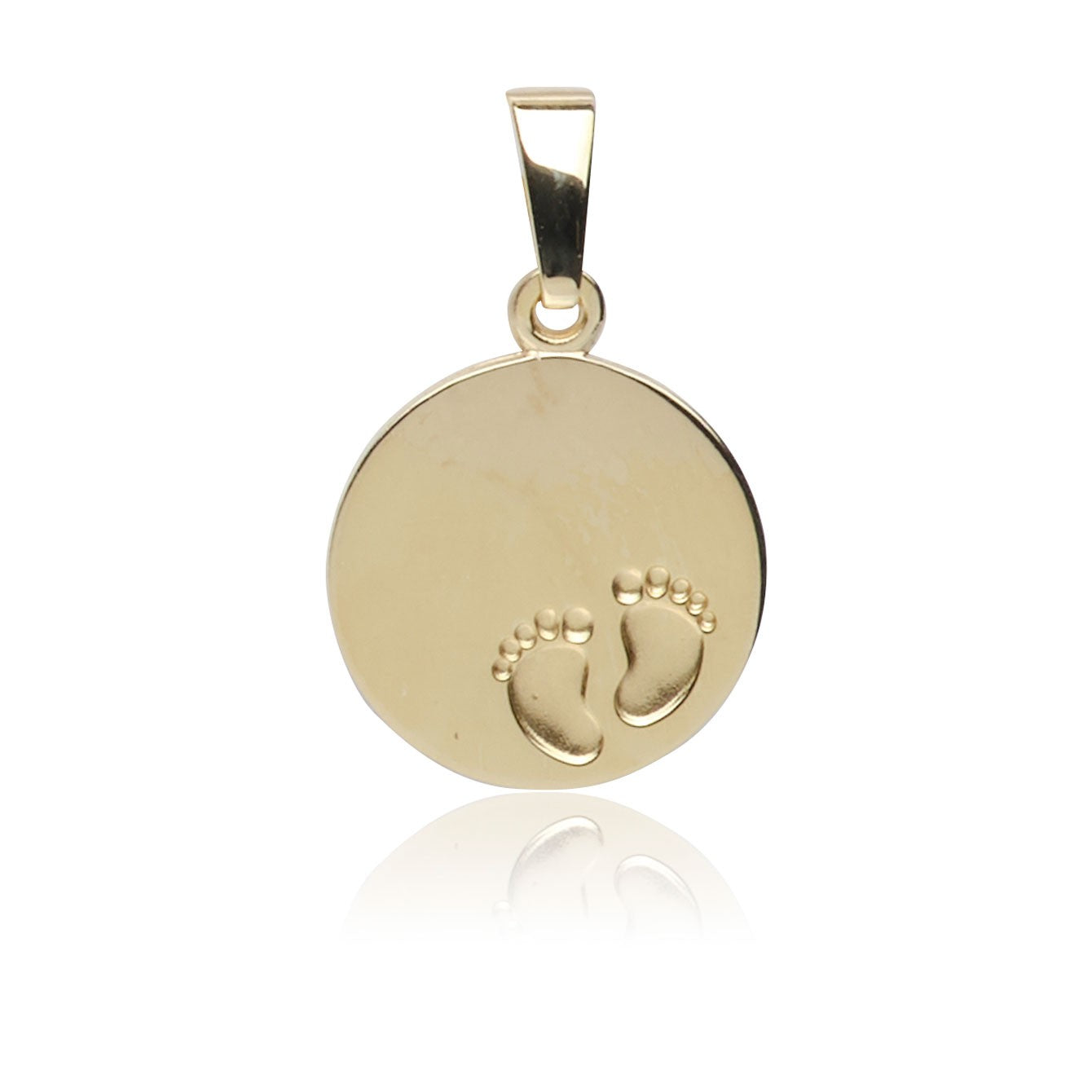 Kettenanhänger Babyfüße Gelbgold 585
