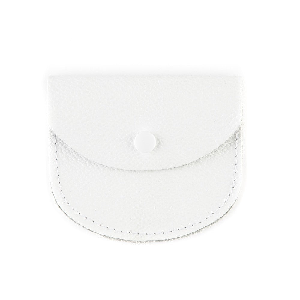 Rosenkranztäschchen Leder weiß