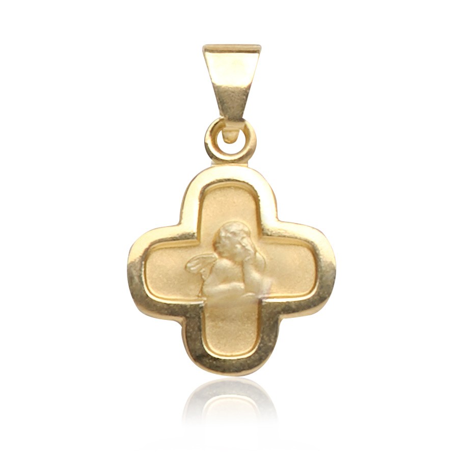 C302-520 Kettenanhänger Engel, Gold 585