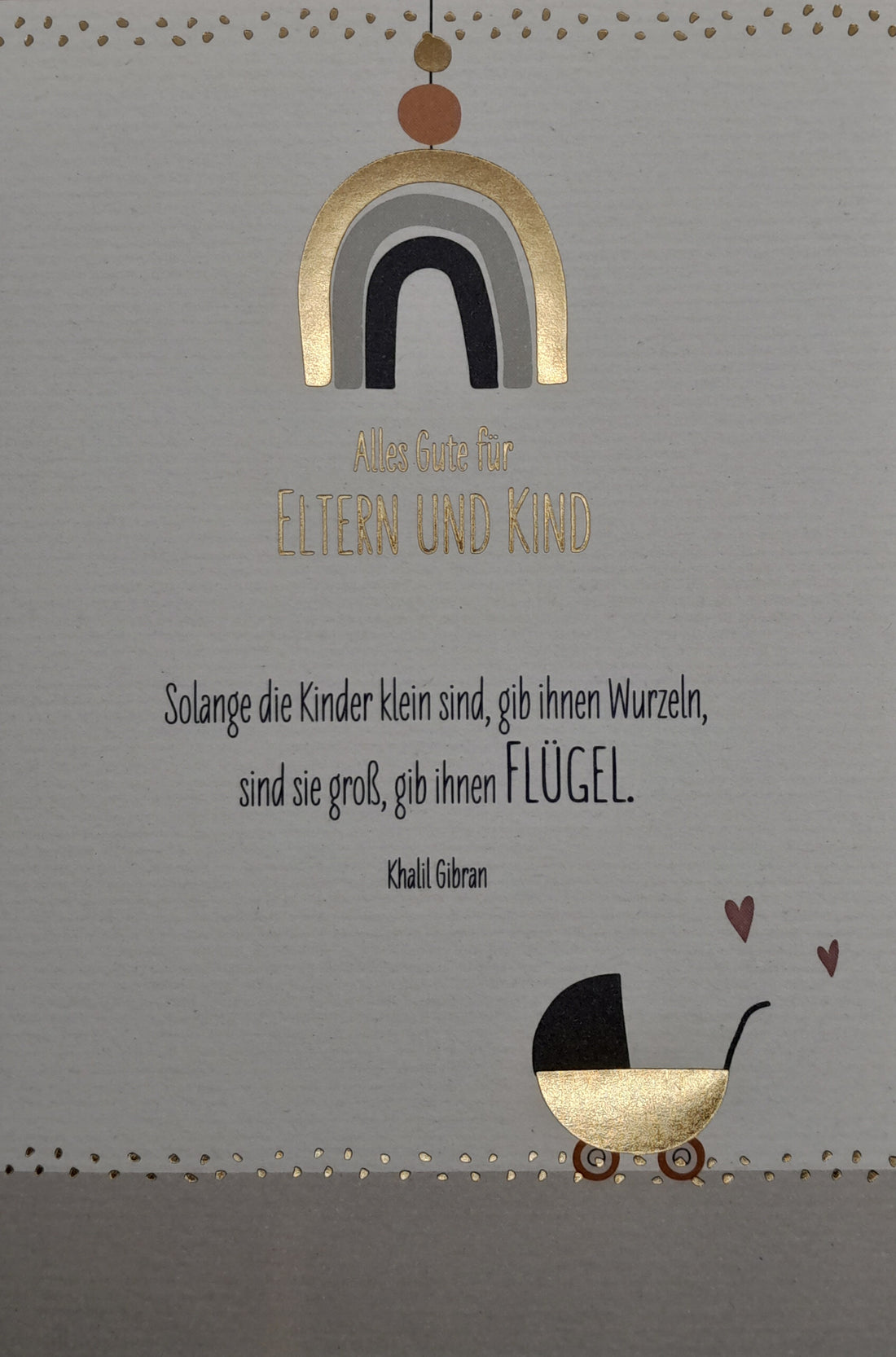 Billet zur Geburt "Kinderwagen"
