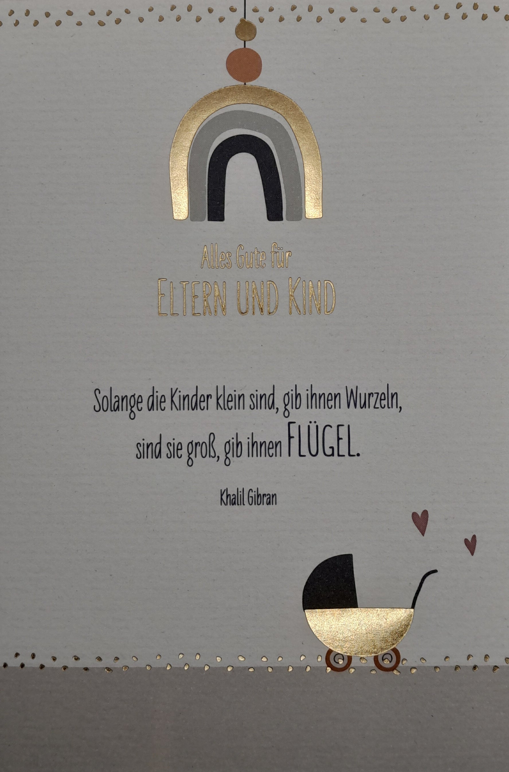 Billet zur Geburt "Kinderwagen"