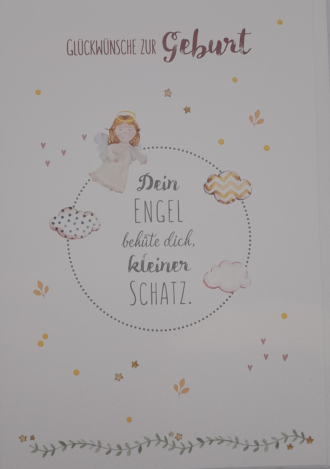 Billet zur Geburt "Schutzengel"