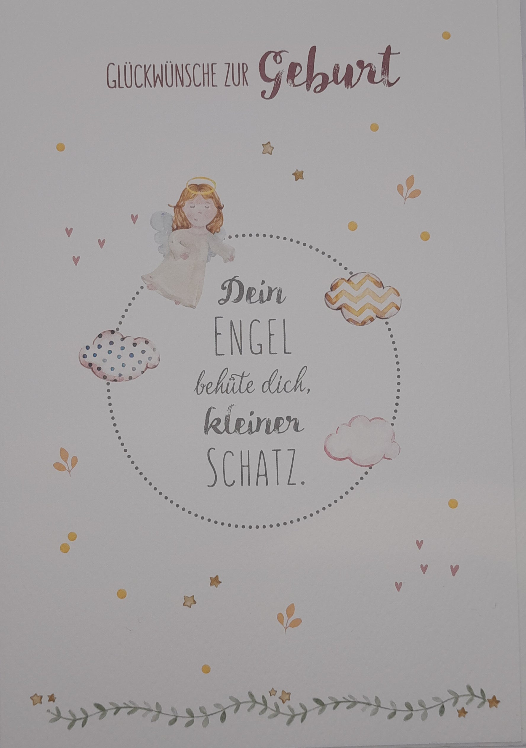 Billet zur Geburt "Schutzengel"