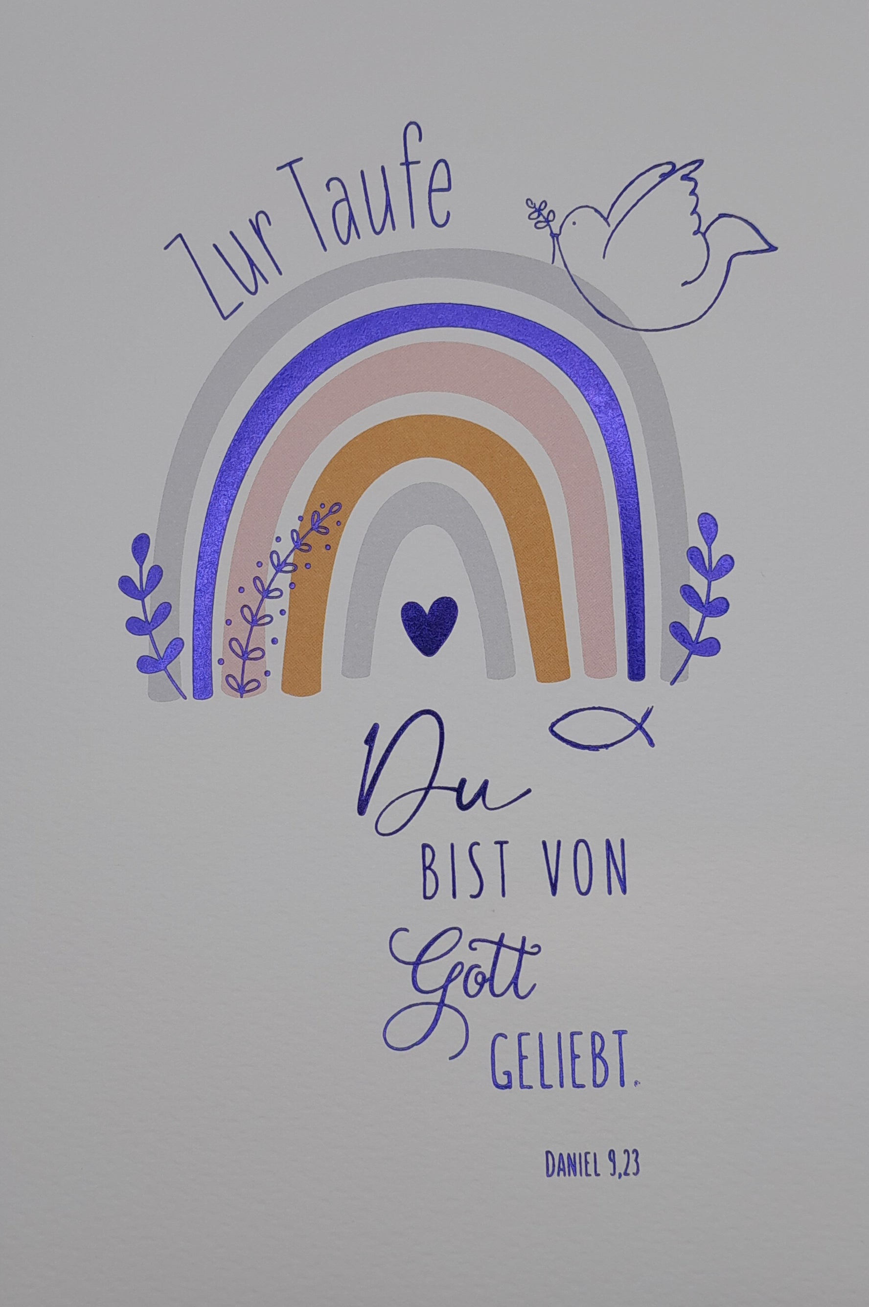 Billet zur Taufe "Regenbogen"