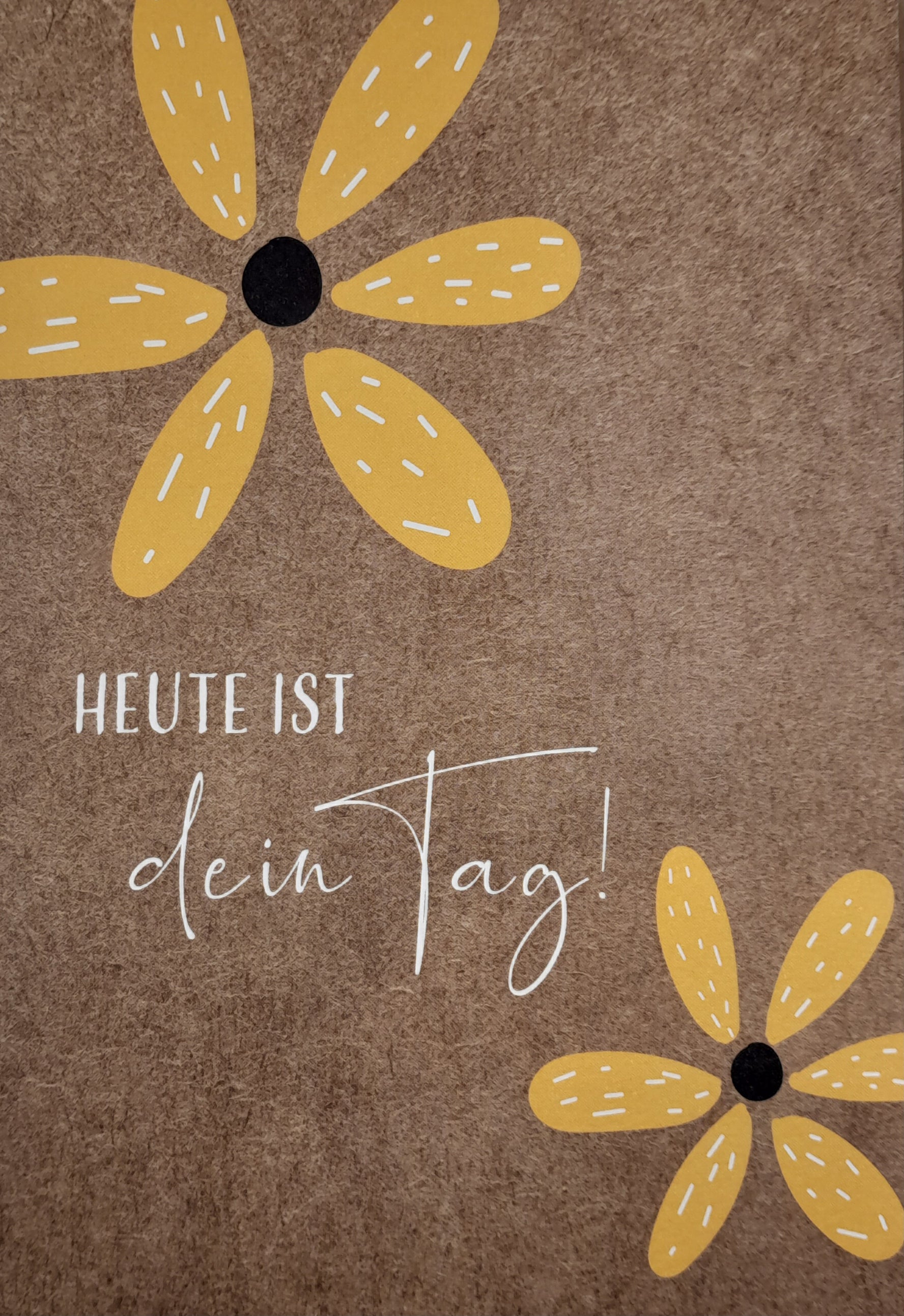 Billet zum Geburtstag "Gelbe Blumen"