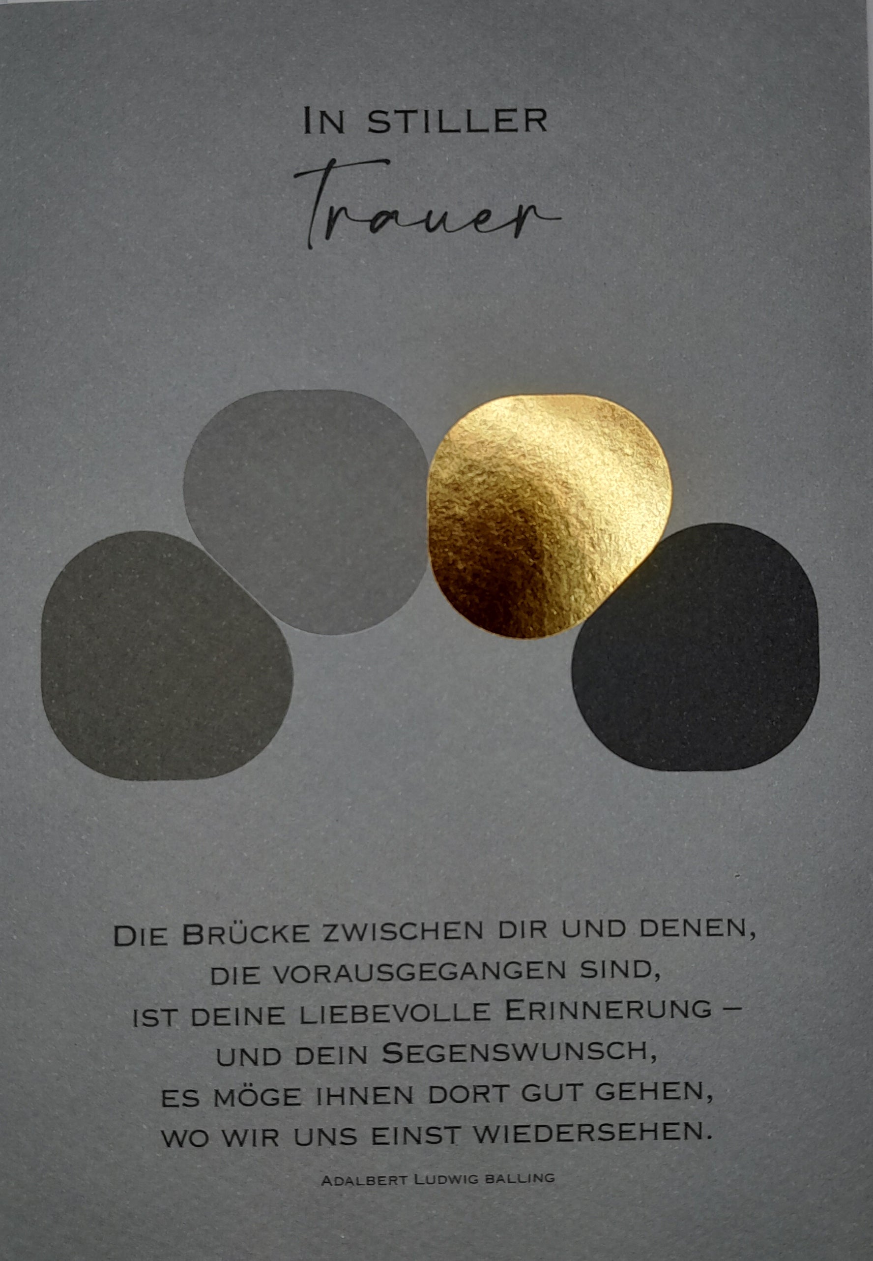 Billet / Trauer "Gold"