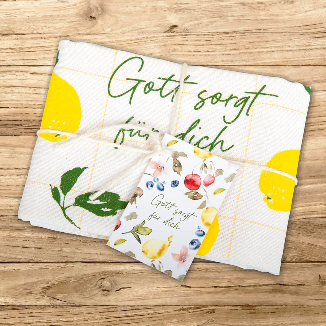Geschirrtuch " Gott sorgt für dich "