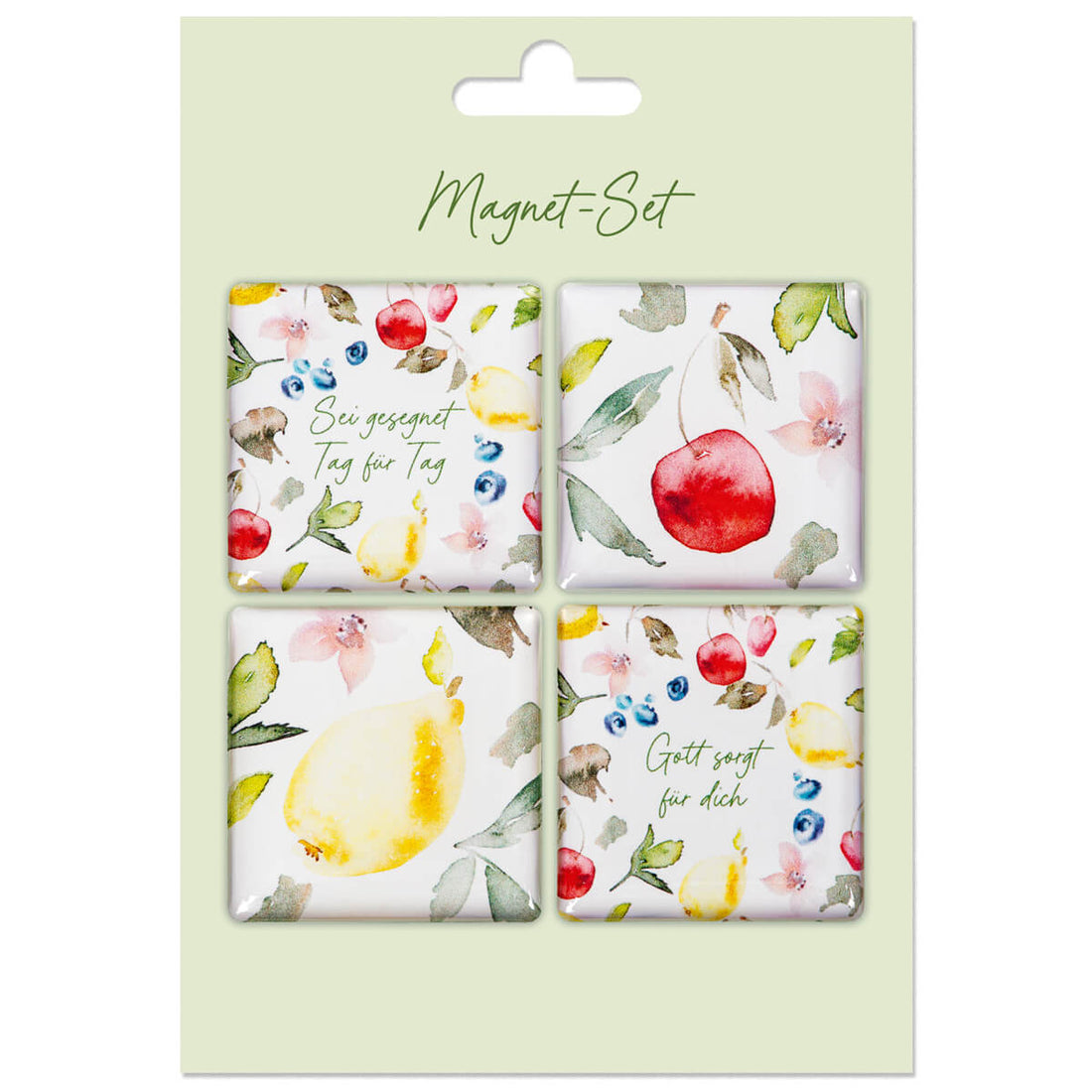 Magnet 4er Set " Gott sorgt für dich "