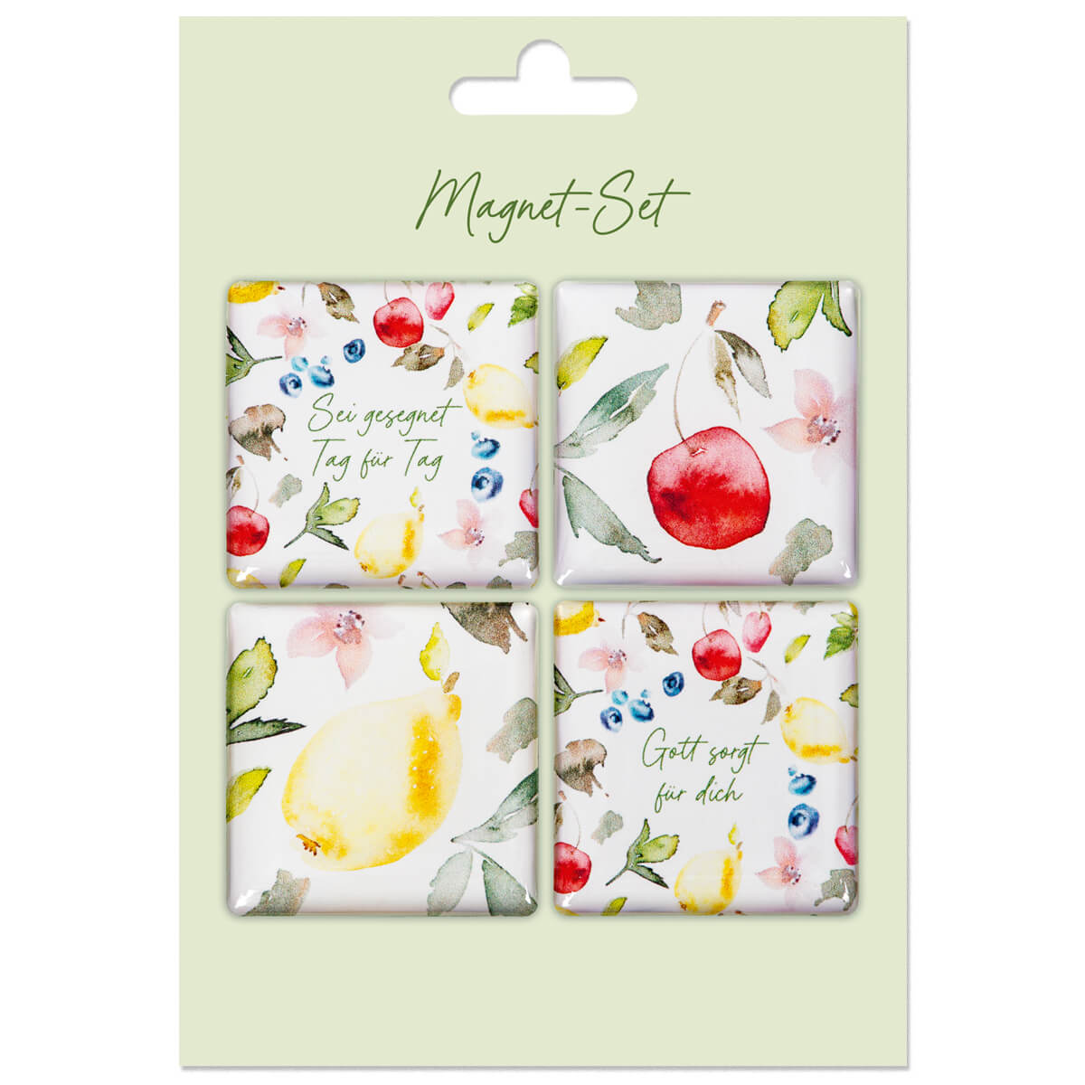 Magnet 4er Set " Gott sorgt für dich "